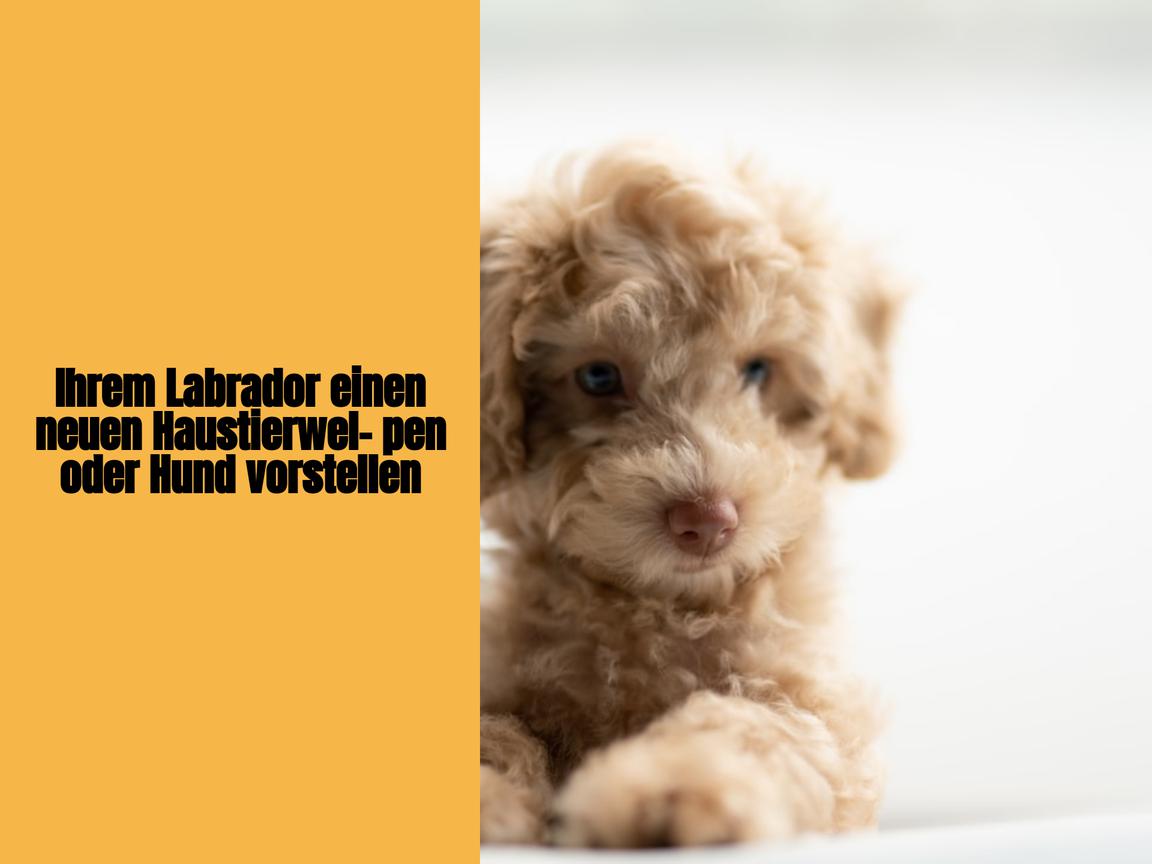 Ihrem Labrador einen neuen Haustierwelpen oder Hund vorstellen